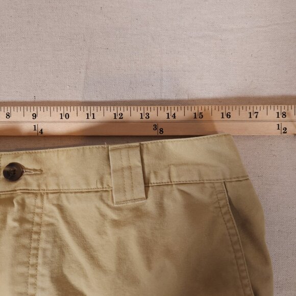 LL Bean Cargo Pants Mens 35x32 (~32x28.5) 100% Cotton Light Yellow RUNS SMALL - Picture 4 of 15